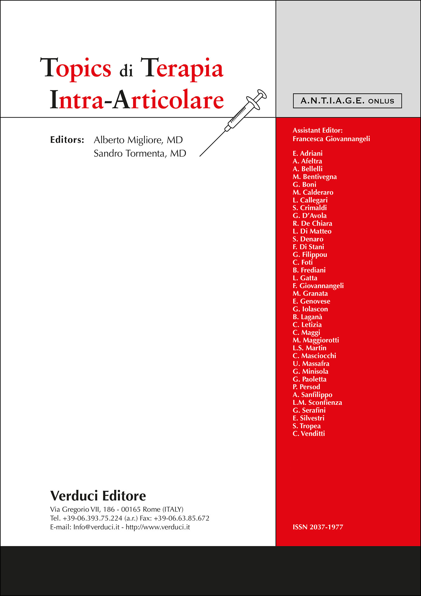 Topics di Terapia Intra-Articolare | Verduci Editore