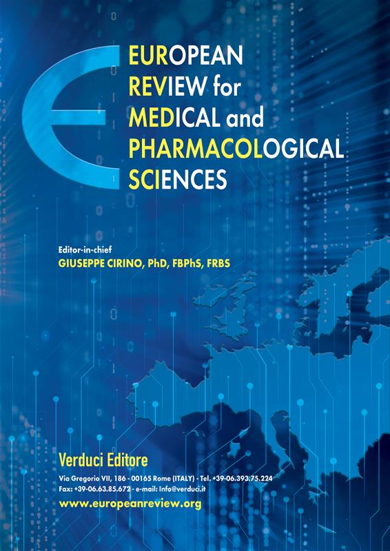 European Review for Medical and Pharmacological Sciences | Journals | Verduci Editore