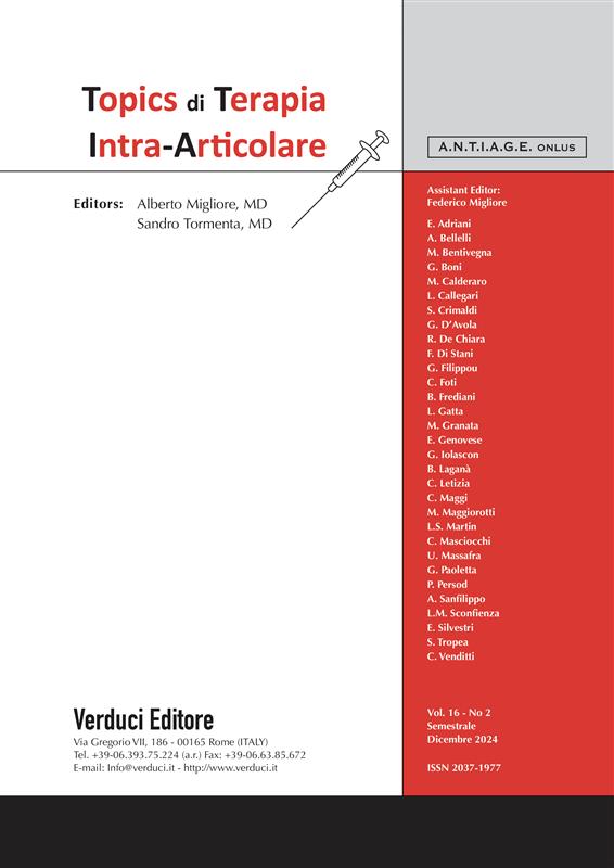 Topics di Terapia Intra Articolare | Journals | Verduci Editore